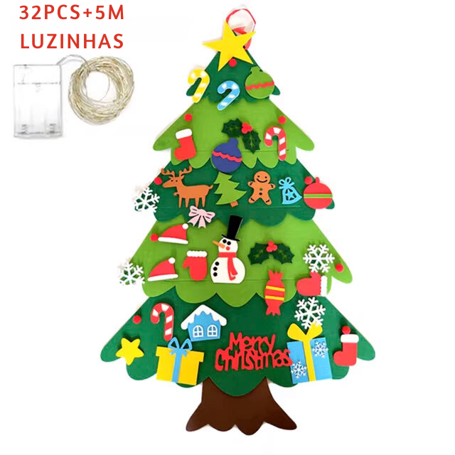 Kit Árvore de Natal com Enfeites e Luzes LED