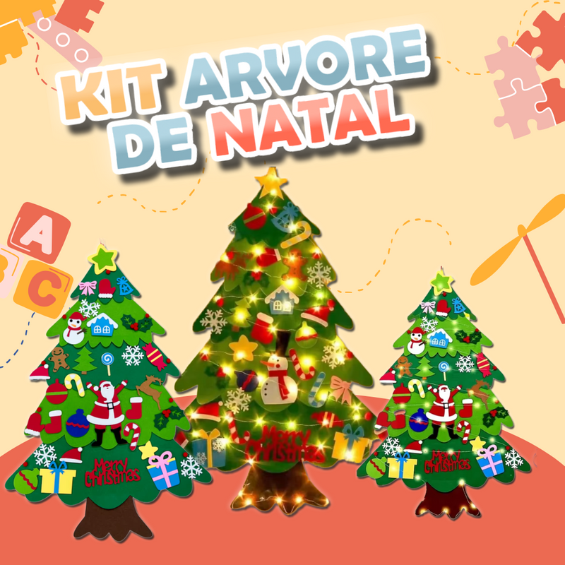 Kit Árvore de Natal com Enfeites e Luzes LED