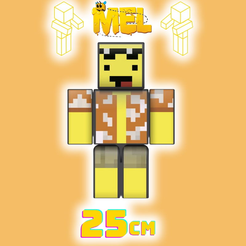 Boneco Minecraft Mel 25cm - Doçura em Bloco!