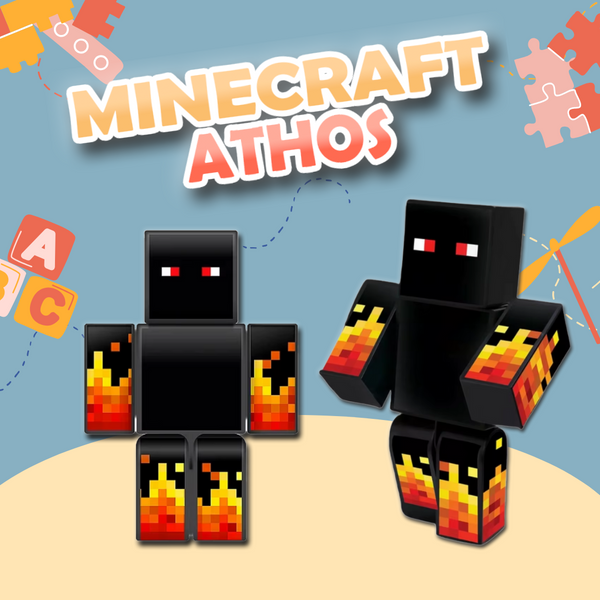 Boneco Athos 25cm Minecraft Original - O Guerreiro Implacável