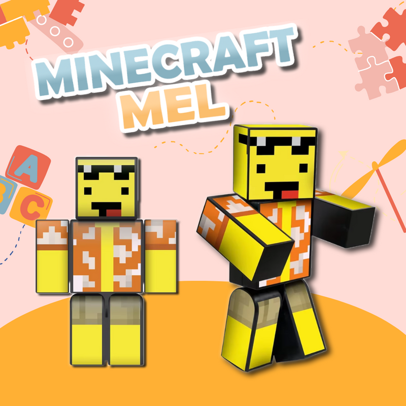 Boneco Minecraft Mel 25cm - Doçura em Bloco!